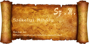 Székelyi Mihály névjegykártya