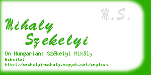 mihaly szekelyi business card