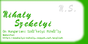 mihaly szekelyi business card